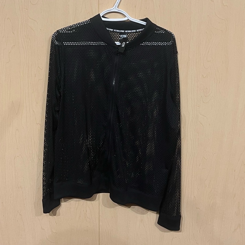 (✨Add-on Discount) Victoria Secret Black Mesh Bomber Jacket